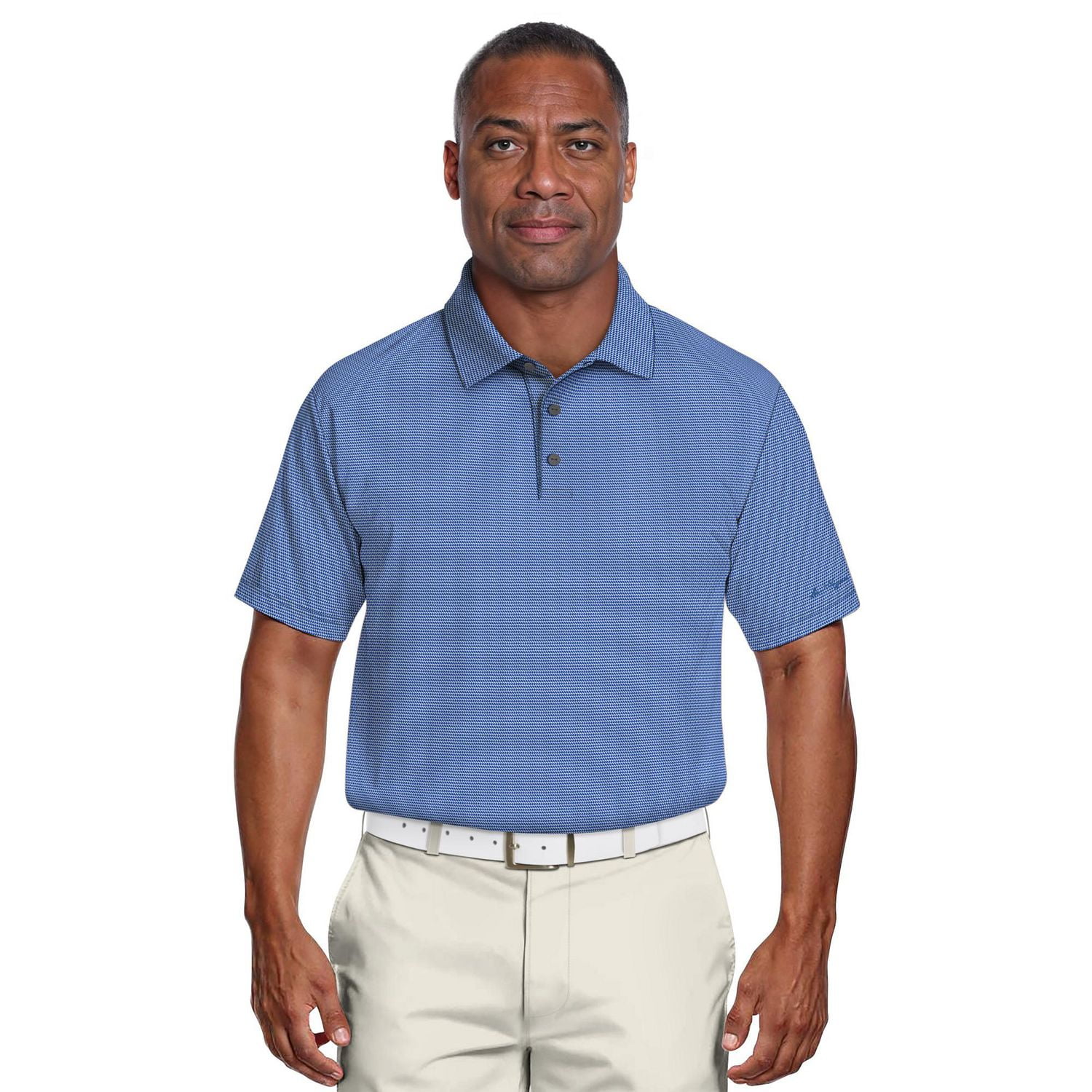Ben Hogan Performance Men's Geometric Jacquard Golf Polo Shirt