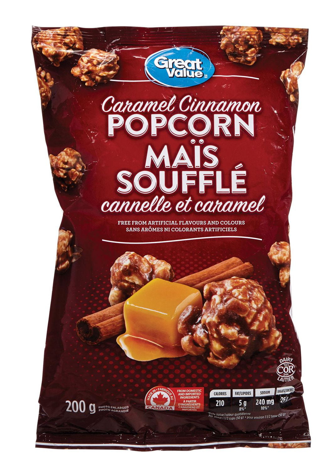 Great Value Caramel Cinnamon Popcorn Walmart Canada