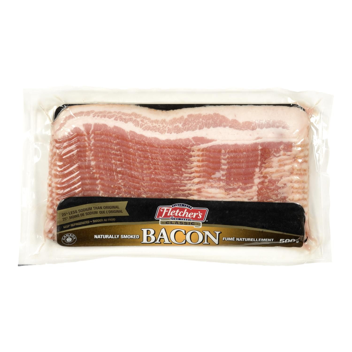 FLETCHER’S NATURALLY SMOKED SLICED BACON 500g Walmart Canada