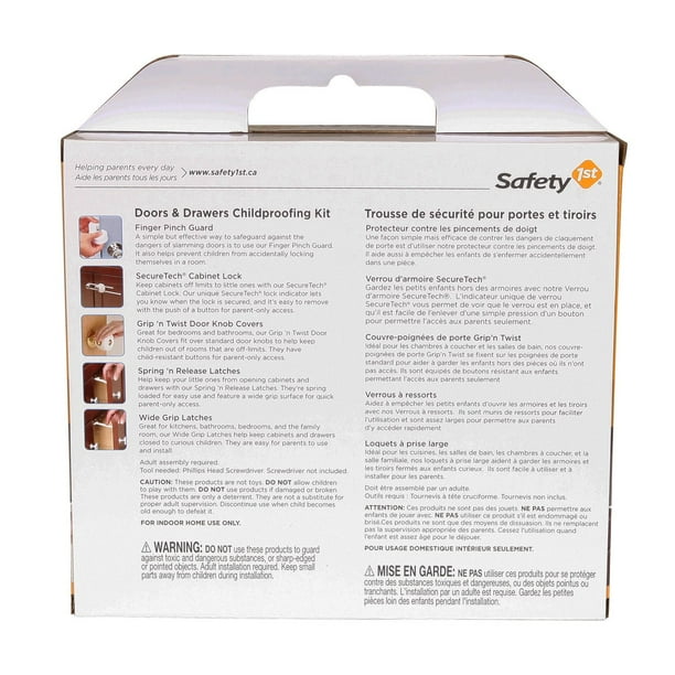 Trousse de sécurité pour portes et tiroirs Safety 1st plastique