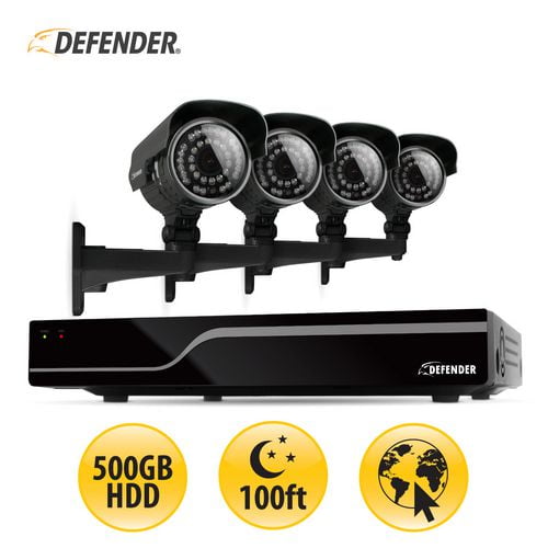 DVR intelligent 8 CAN SENTINEL™ avec 4 cameras de sécurité ultra-résolution extérieure, avec compatibilité téléphone intelligent