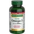thumbnail image 1 of NATURE'S BOUNTY Omega-3 Fish Oil, 1000 mg, Value Size, Supports Cognitive Health & Brain Function, Source of Omega-3 Fatty Acids EPA & DHA, Coated Softgels 180, 1 of 6