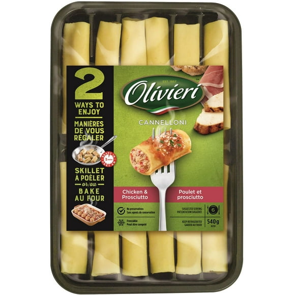 Cannelloni au poulet et prosciutto Olivieri Pâtes fraîches, 540 g