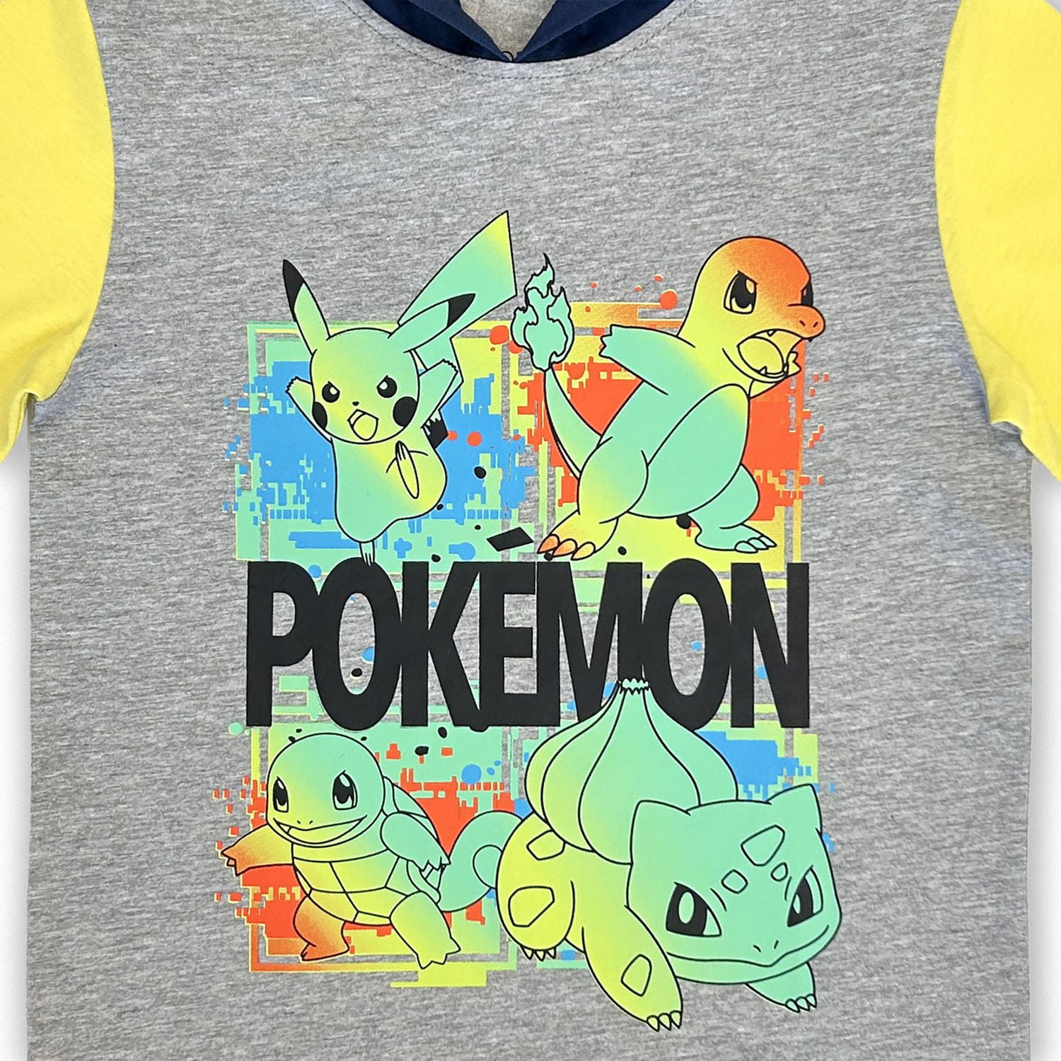 Pokemon T-Shirt avec capuchon à manche courte pour garçons