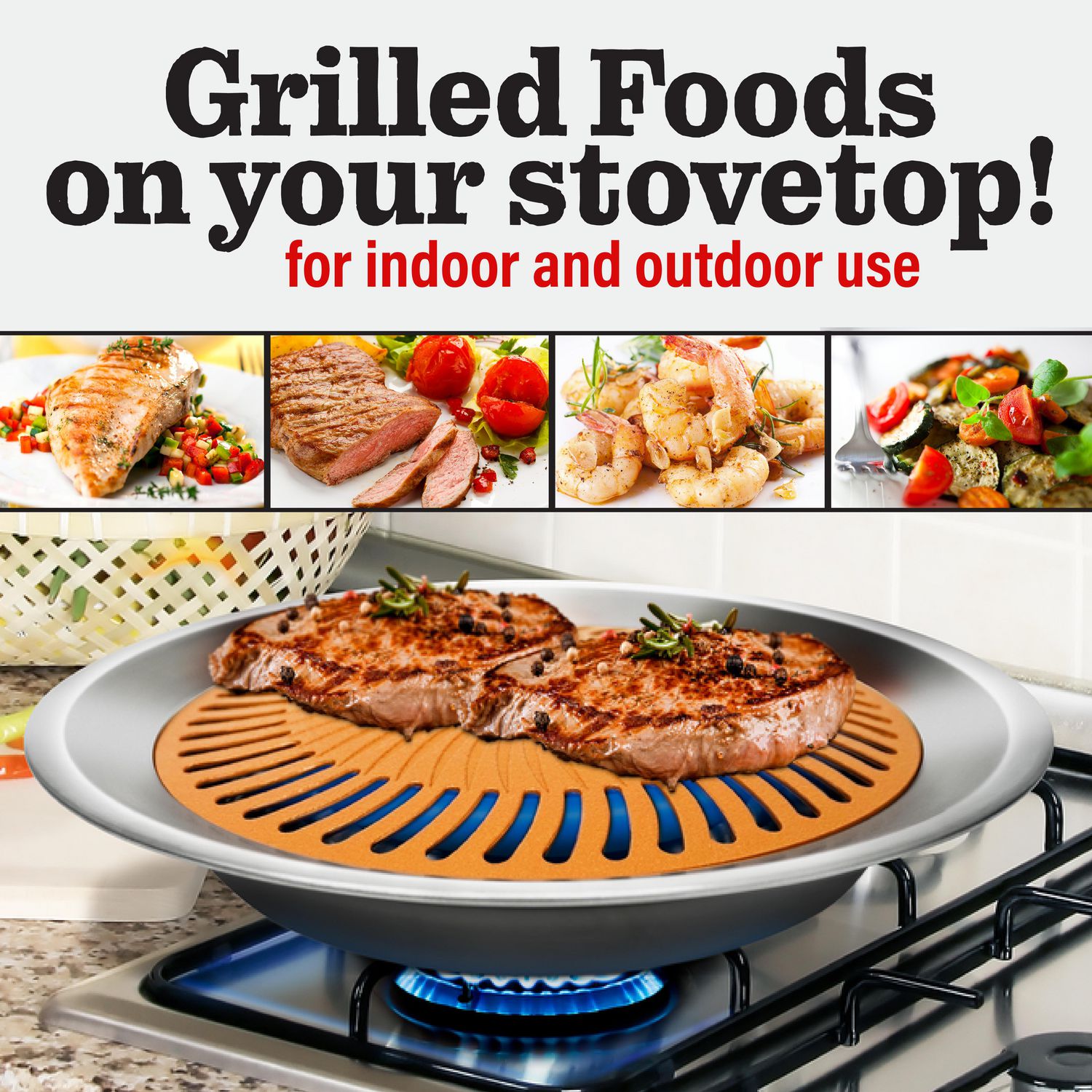 Stove top shop bbq grill