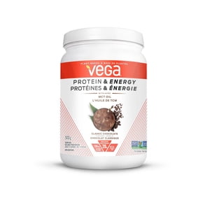 Vega Protein & Energy Chocolate - Plant Based Vegan Protein Powder With MCT Oil, Keto-Friendly, Gluten Free, Dairy Free (14 Servings, 513 Gram)