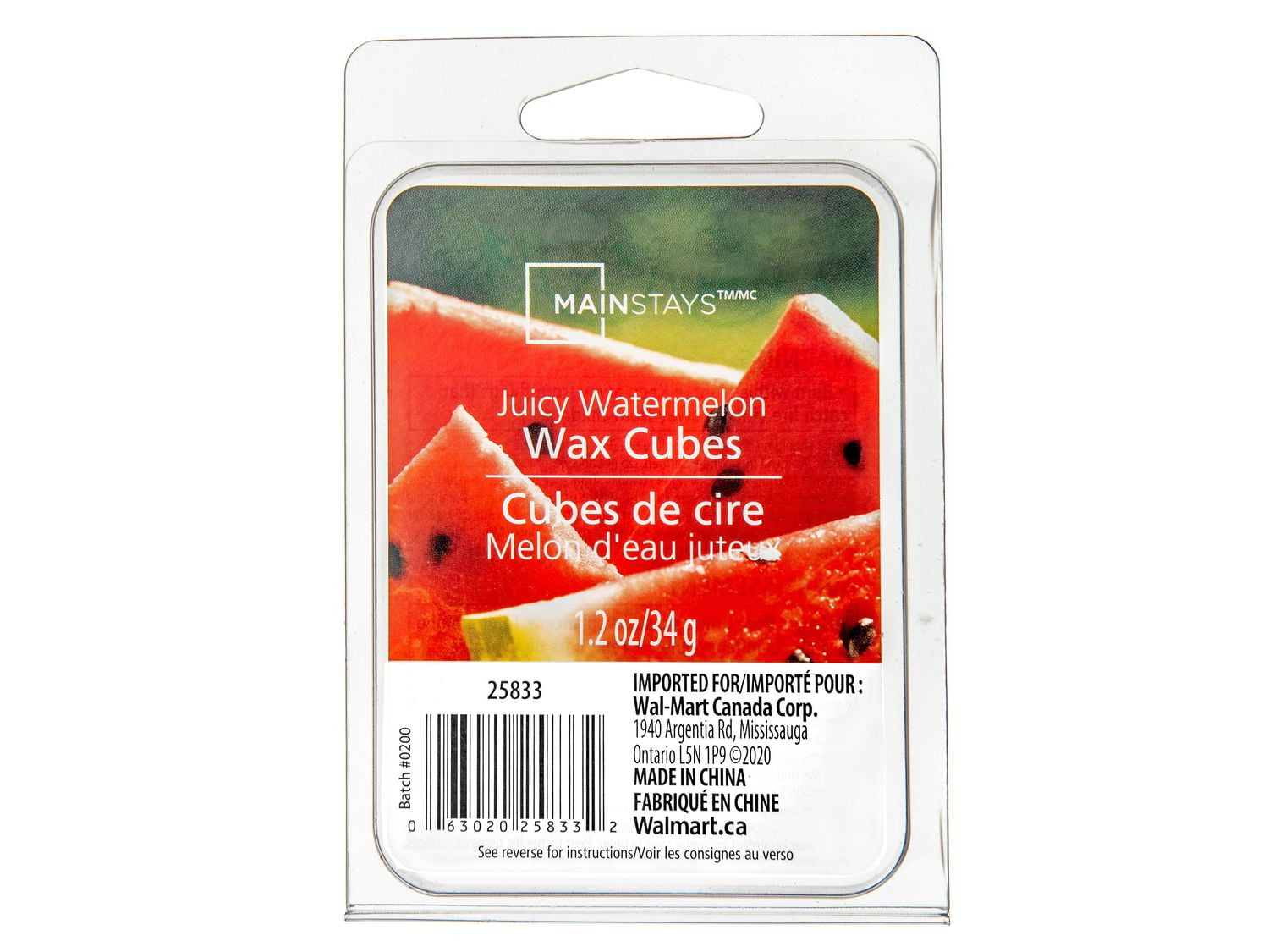 MAINSTAYS JUICY WATERMELON SCENTED WAX MELTS Walmart Canada