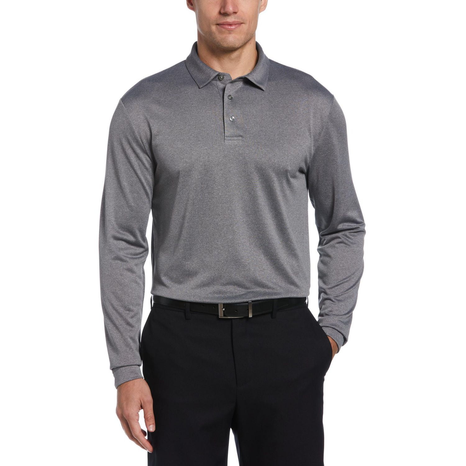 Ben Hogan Men s Long Sleeve Ottoman Golf Polo Shirt Walmart