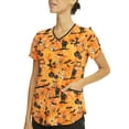 thumbnail image 2 of Scrubstar Women's "Creepy Creatures" V-Neck Print Top, 2 of 6