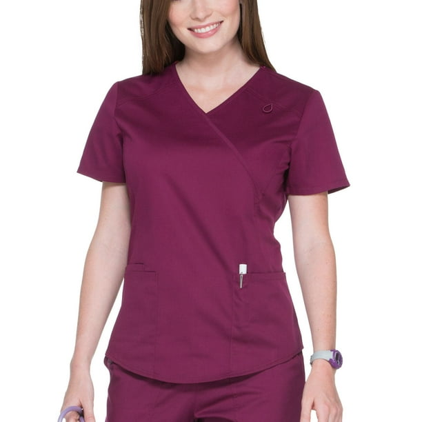 Chemise enveloppe d’uniforme médical Core Essentials de Scrubstar pour femmes en popeline stretch