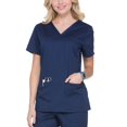 thumbnail image 1 of Scrubstar Women's Core Essentials Stretch Poplin V-Neck Scrub Top, 1 of 2