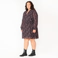 thumbnail image 4 of Devoted Women’s Plus size L/S smocked waist mini dress with button down front, 4 of 6