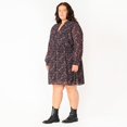thumbnail image 4 of Devoted Women’s Plus size L/S smocked waist mini dress with button down front, 4 of 6