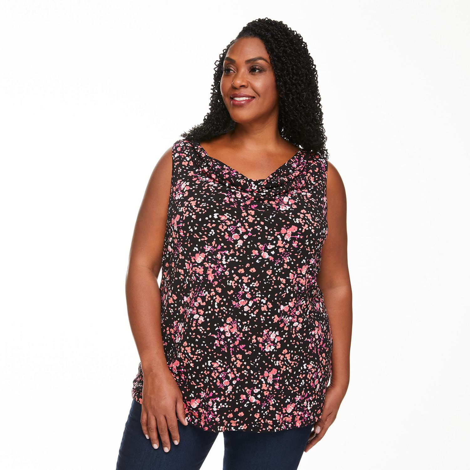 Penmans Plus Women's Sleeveless Cowl Neckline Top