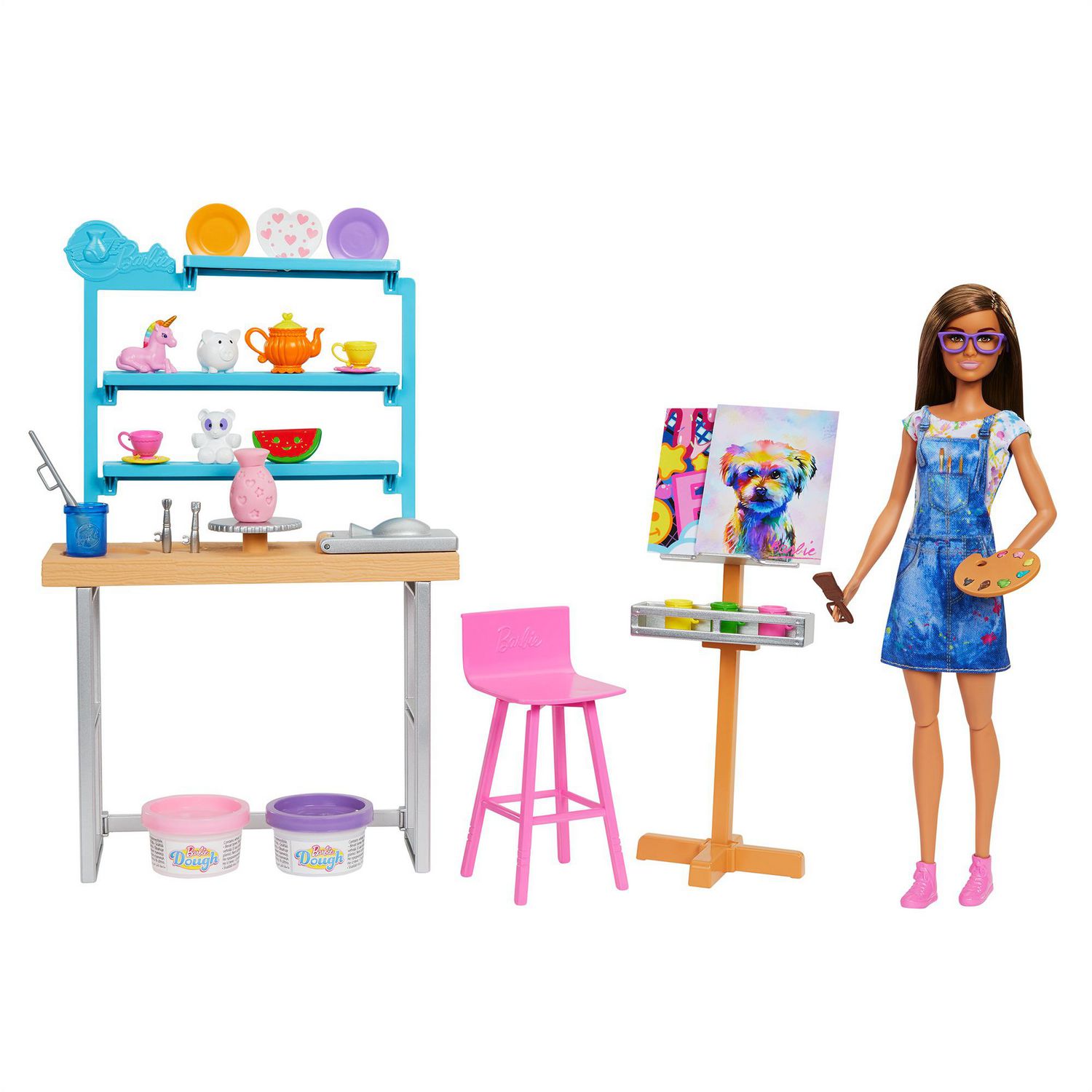 Barbie Relax and Create Art Studio, Barbie Doll (11.5 inches), 25+