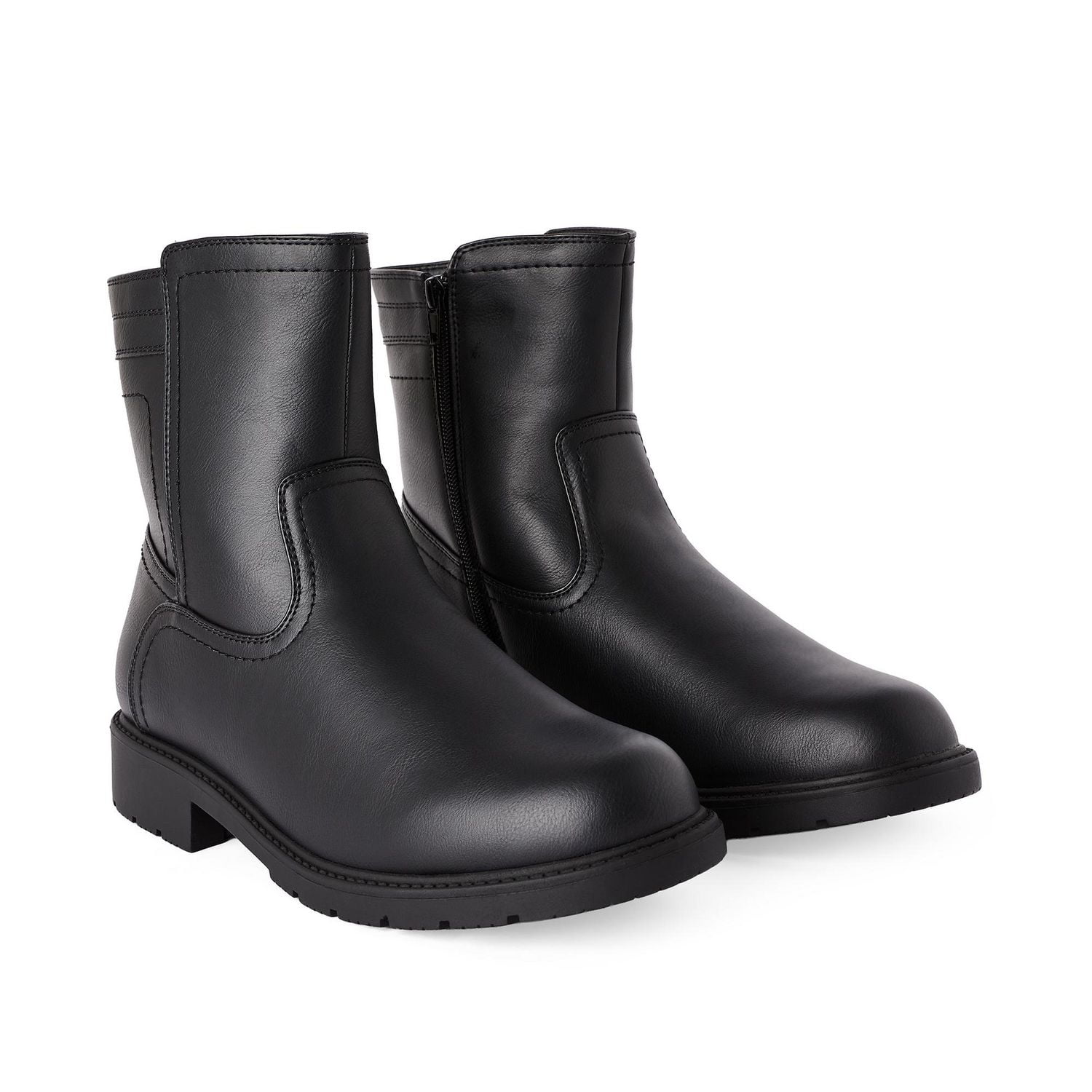 Bottes d’hiver zippées sur le côté George pour hommes Pointures larges 8-13