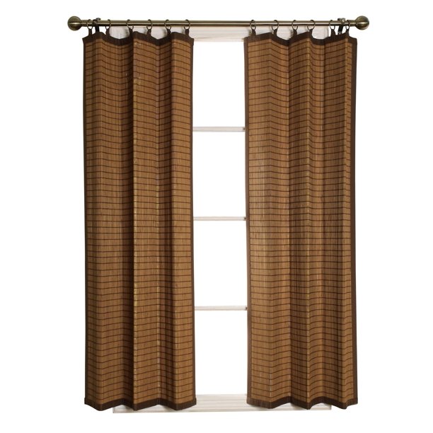 Versailles' Bamboo Wood Ring Top Curtain Panel Set 40in x 63in Walmart.ca