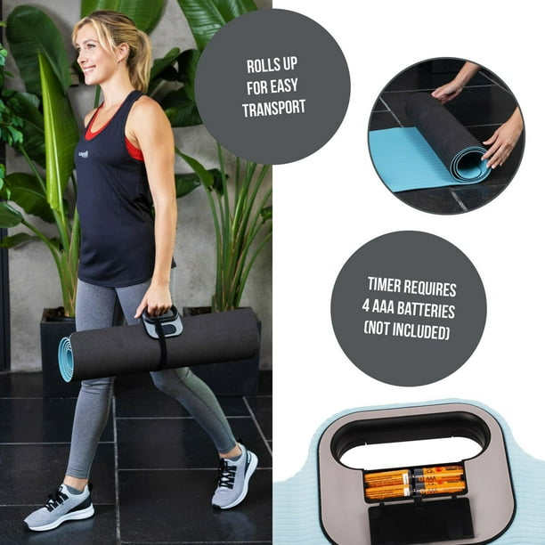 Yoga Mat with Time & Phone Mount - Black – GoZoneUSA