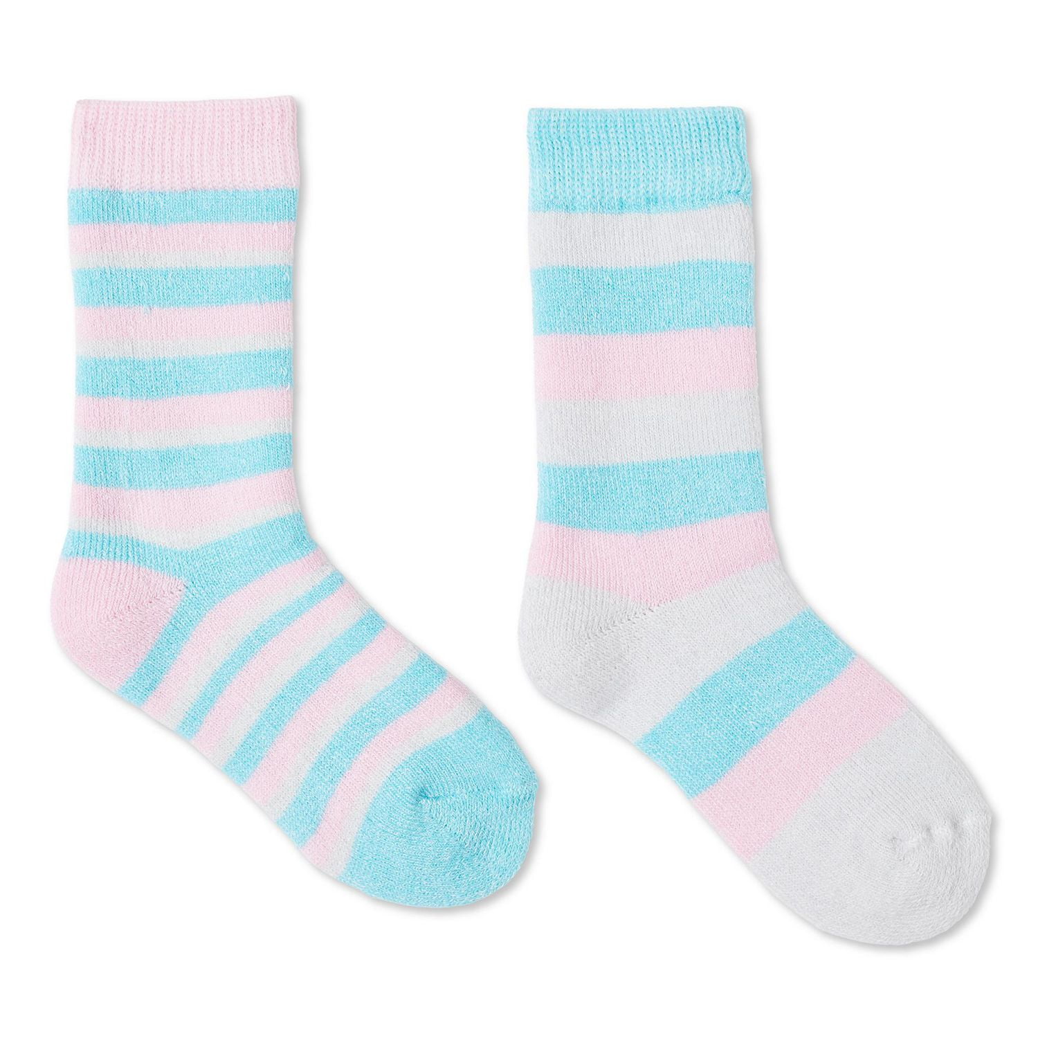Athletic Works Girls' Thermal Socks 2-Pack