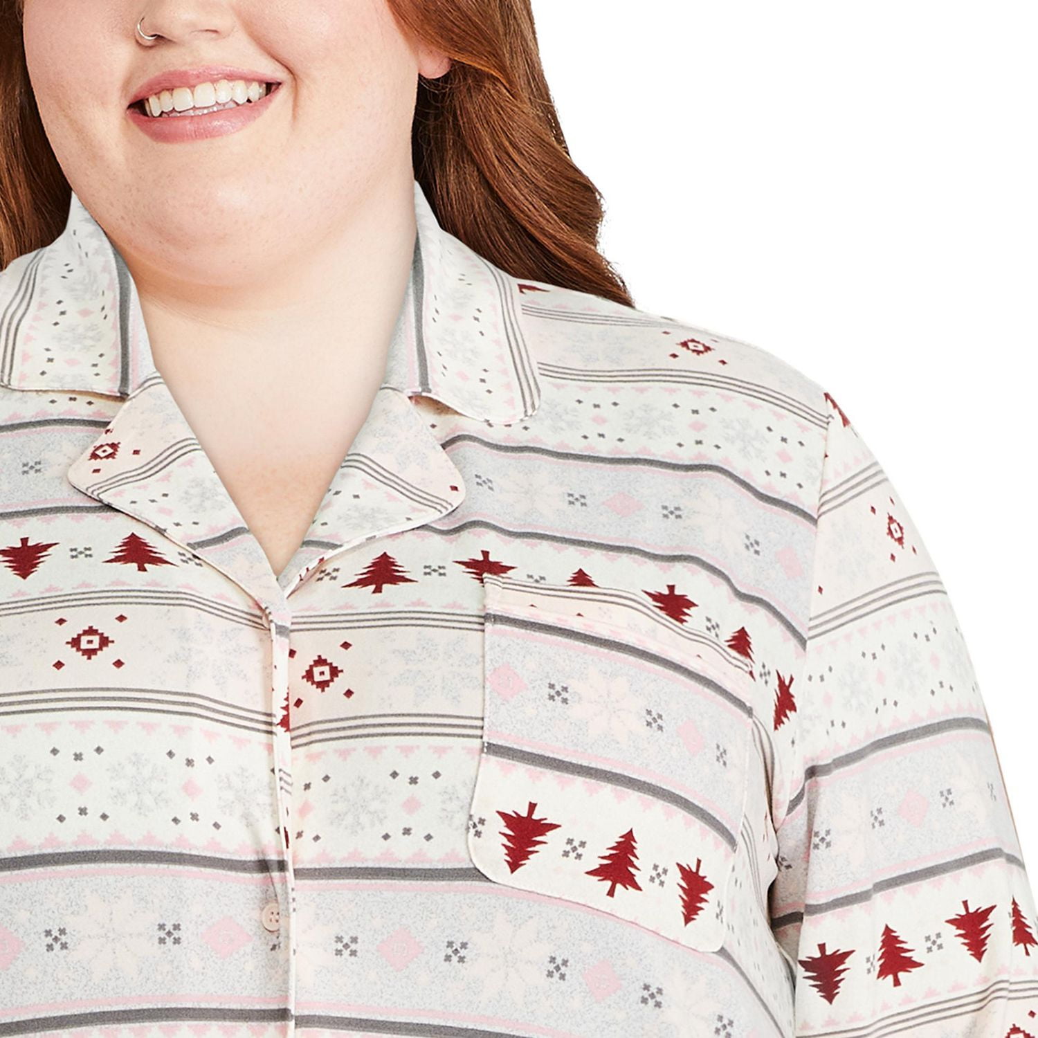 George Plus Women's Notch Collar Nightshirt