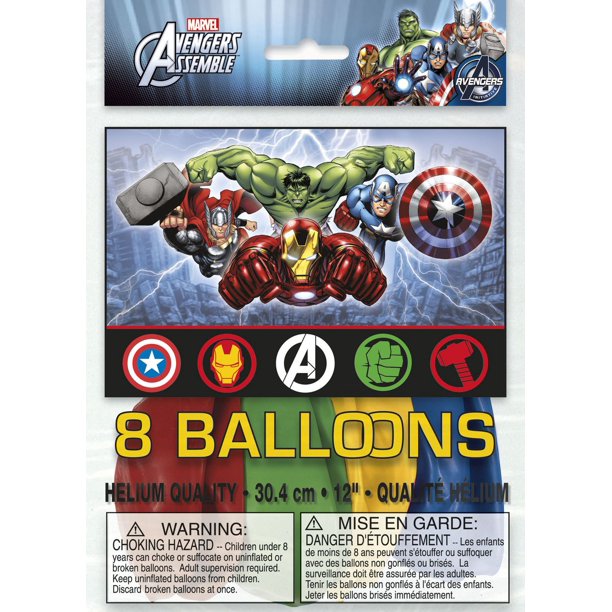 8 Ballons Avengers de Marvel