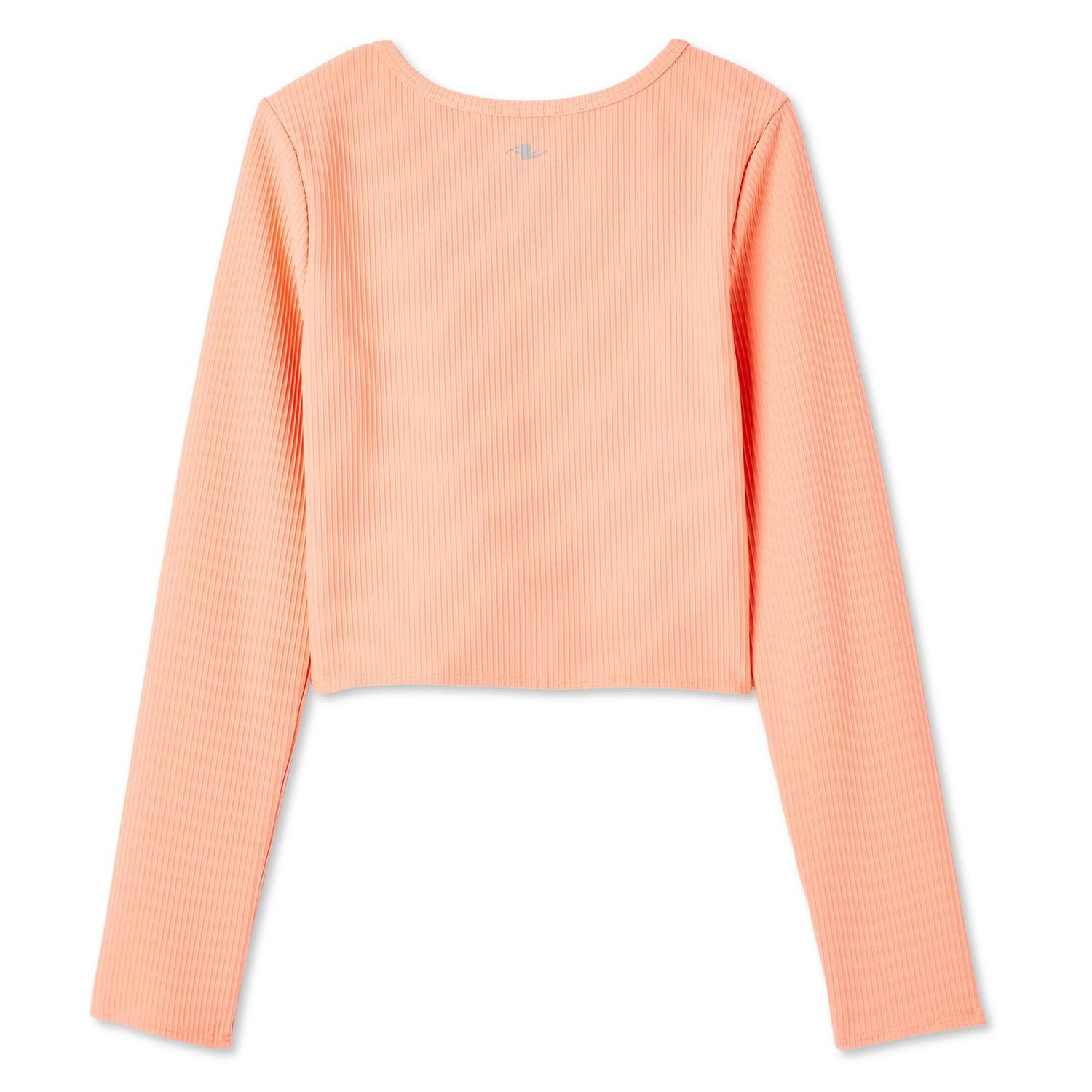 Haut à manches longues en tricot côtelé Athletic Works pour filles Tailles TP–TG