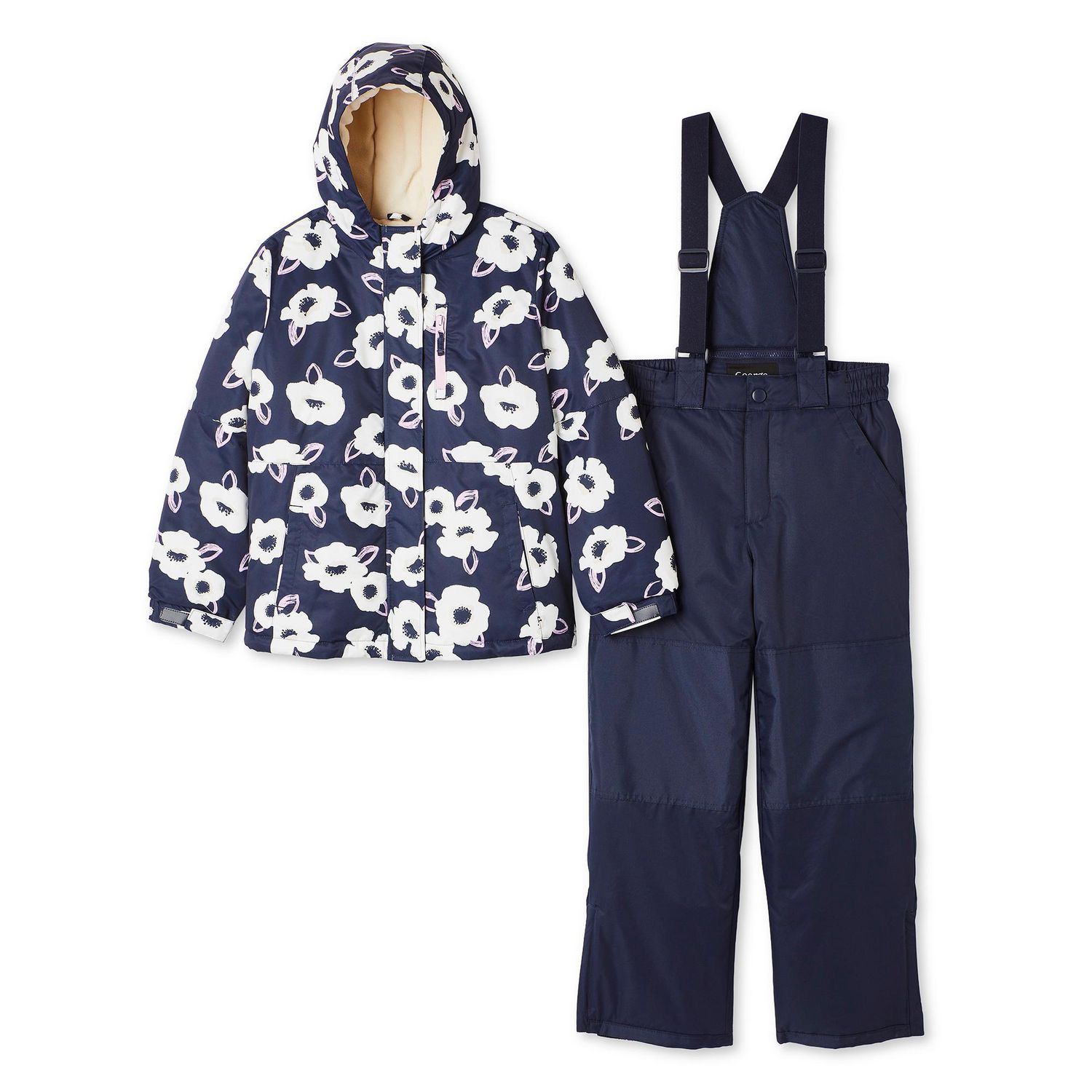 Combinaison De Ski Enfant Garçon/fille Imperméable Et Coupe-vent Avec Doublure Polaire - Capuche Amovible, âge 4-15 Ans