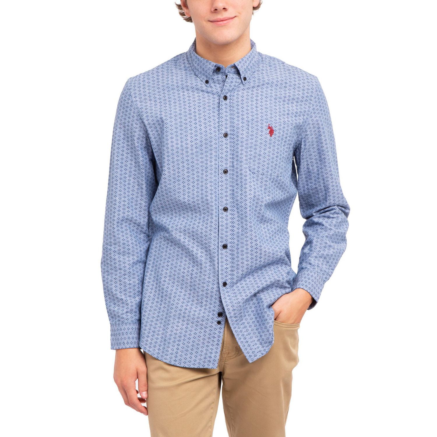 U.S. Polo Assn. Chemise boutonnée imprimée pour hommes