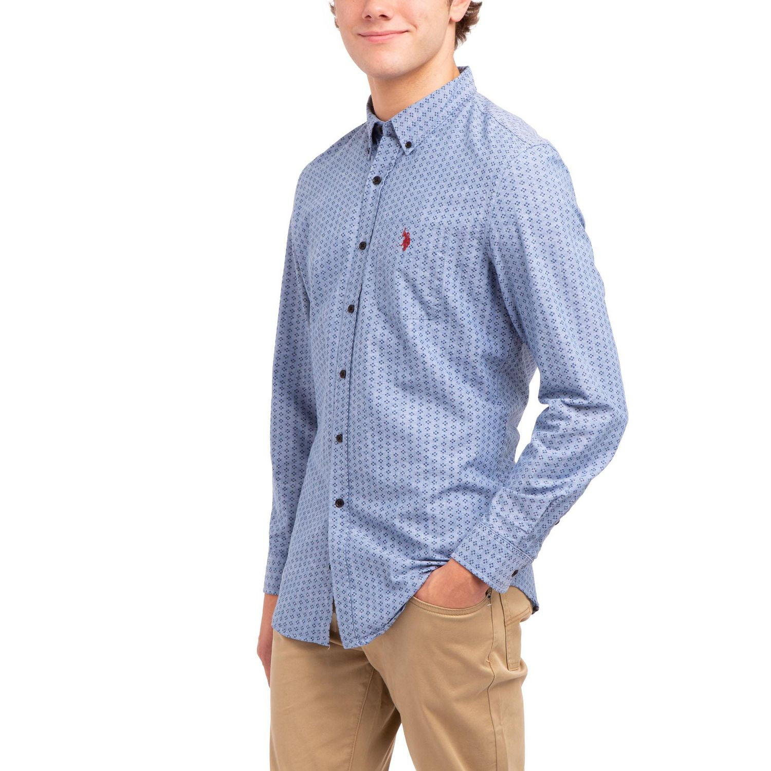 U.S. Polo Assn. Chemise boutonnée imprimée pour hommes