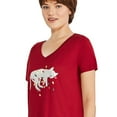 thumbnail image 2 of George Women's V-Neckline Pajama Tee, 2 of 6