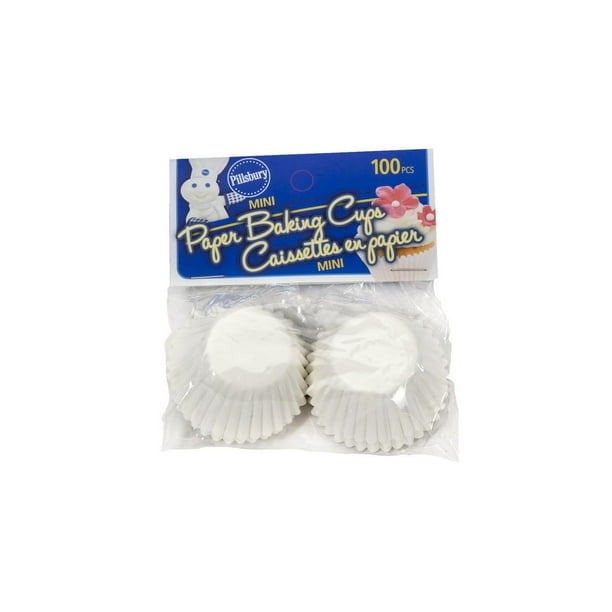 100 Mini-Moules à Pâtisserie Blancs Pillsbury Mini casseroles, paquet de 100