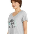 thumbnail image 2 of George Women's V-Neckline Pajama Tee, 2 of 6