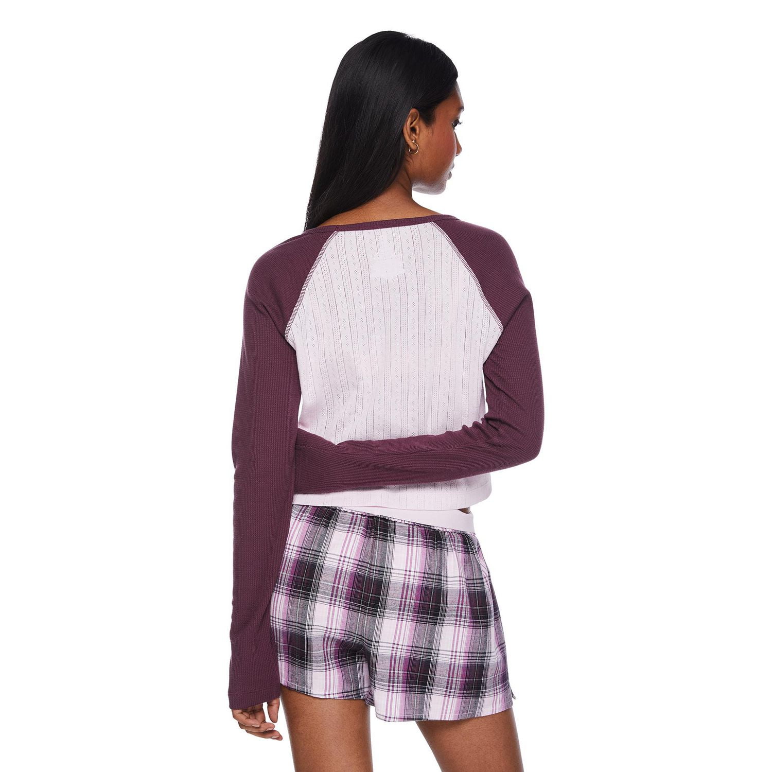 No Boundaries Women's Pointelle Sleep Tee