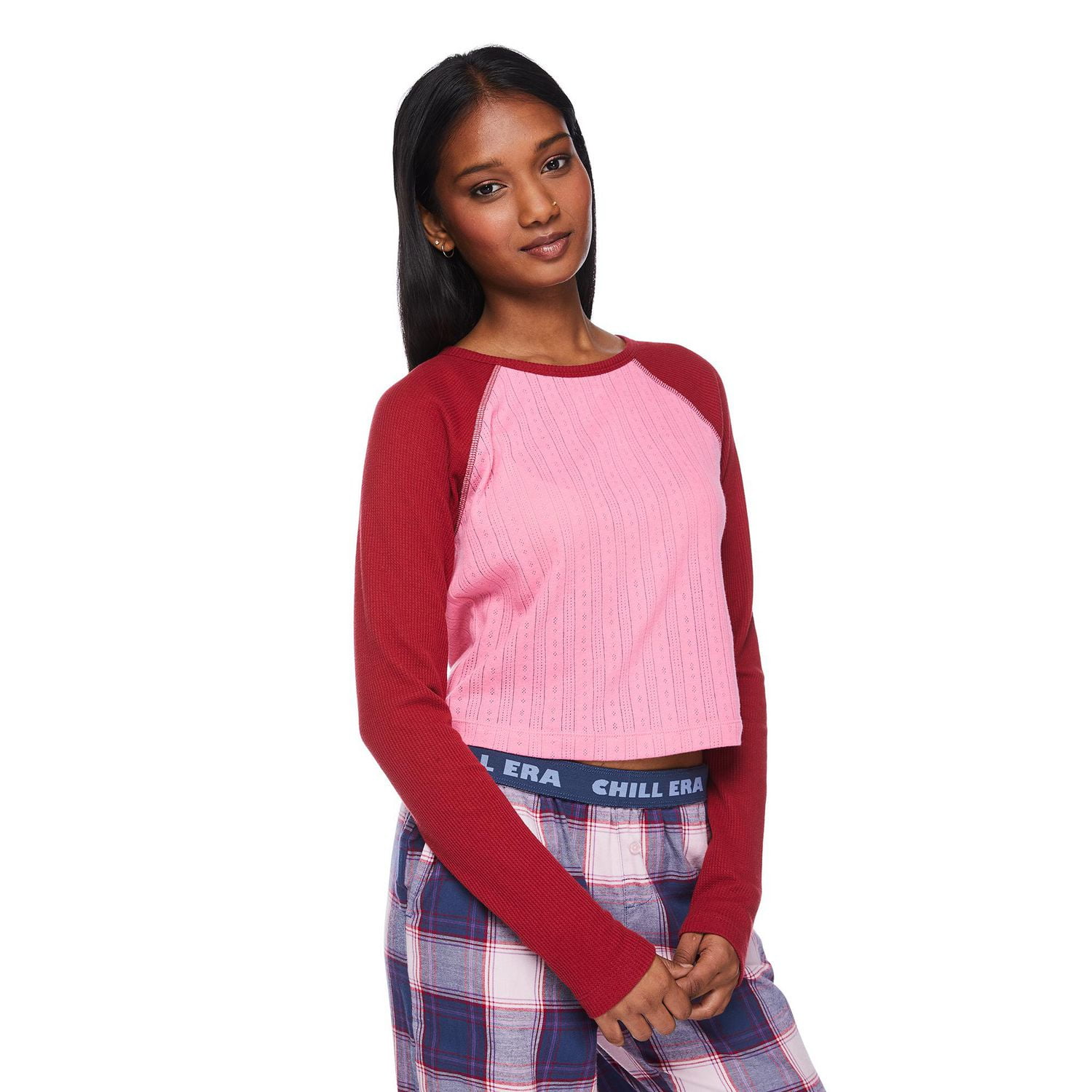 No Boundaries Women's Pointelle Sleep Tee