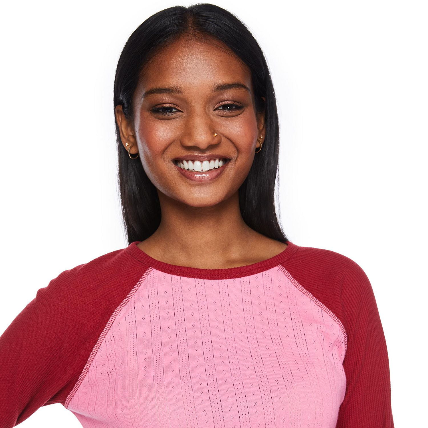 No Boundaries Women's Pointelle Sleep Tee