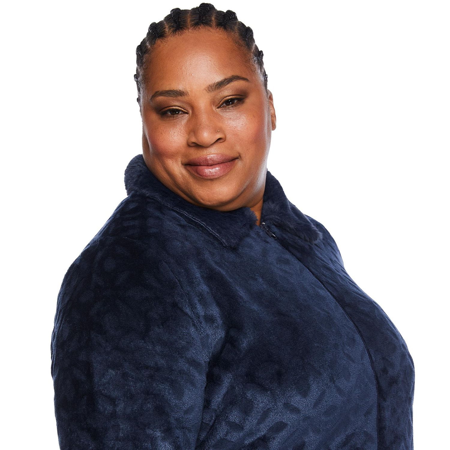 Iyla Women's Plus Zip Front Robe