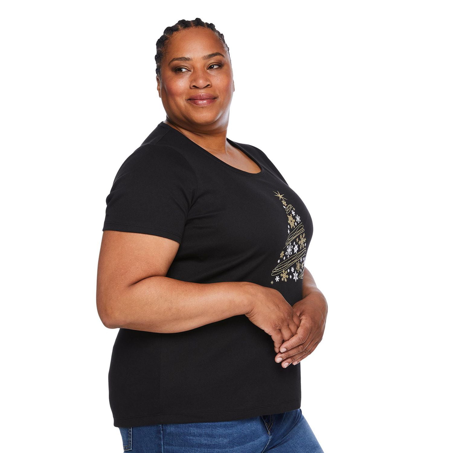 T-shirt à encolure ras du cou Iyla Plus pour femmes