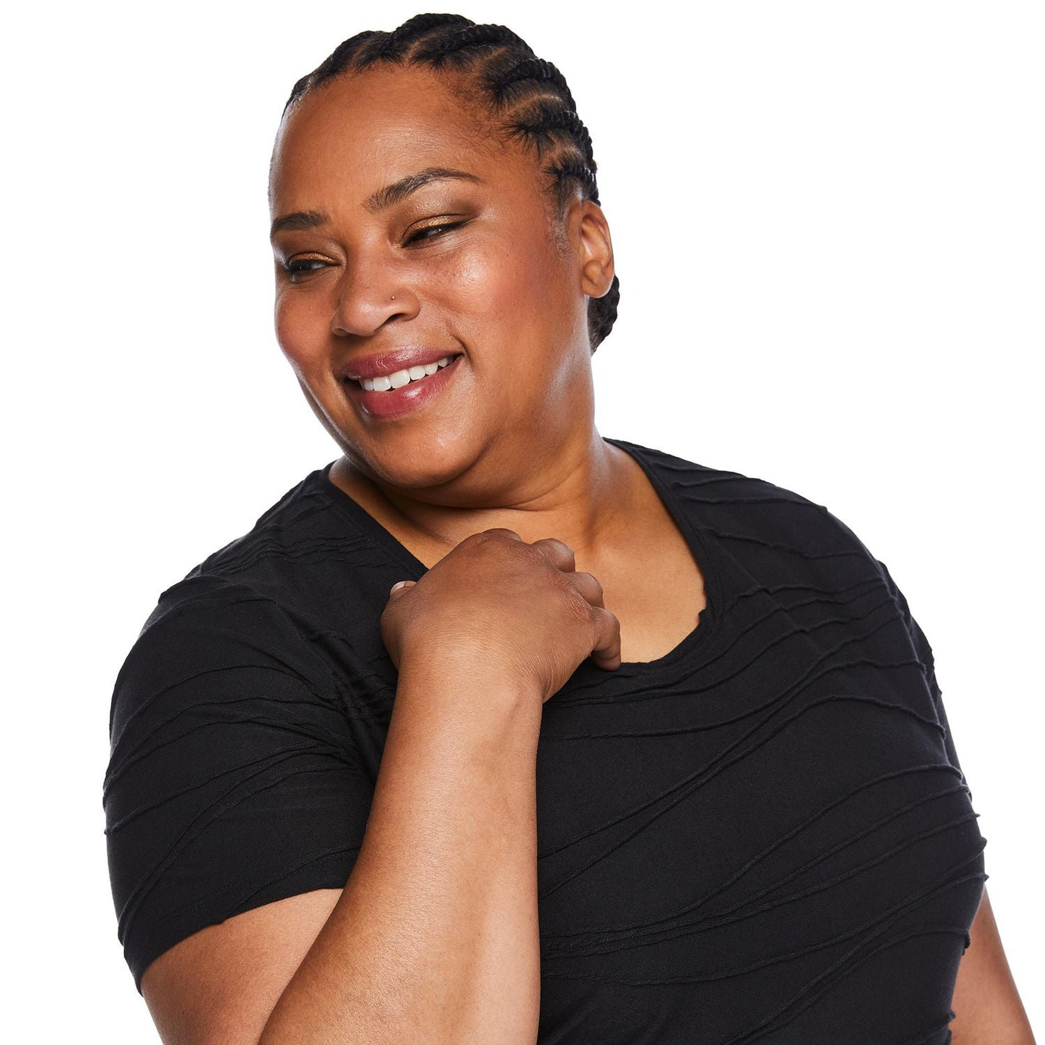 Iyla Women's Plus Ripple Tee, Sizes 1X-4X