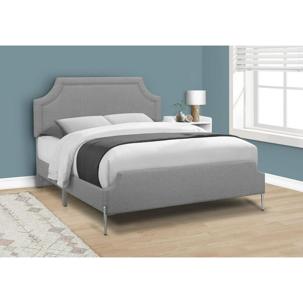 Monarch Specialties Bed Queen Size Platform Bedroom Frame