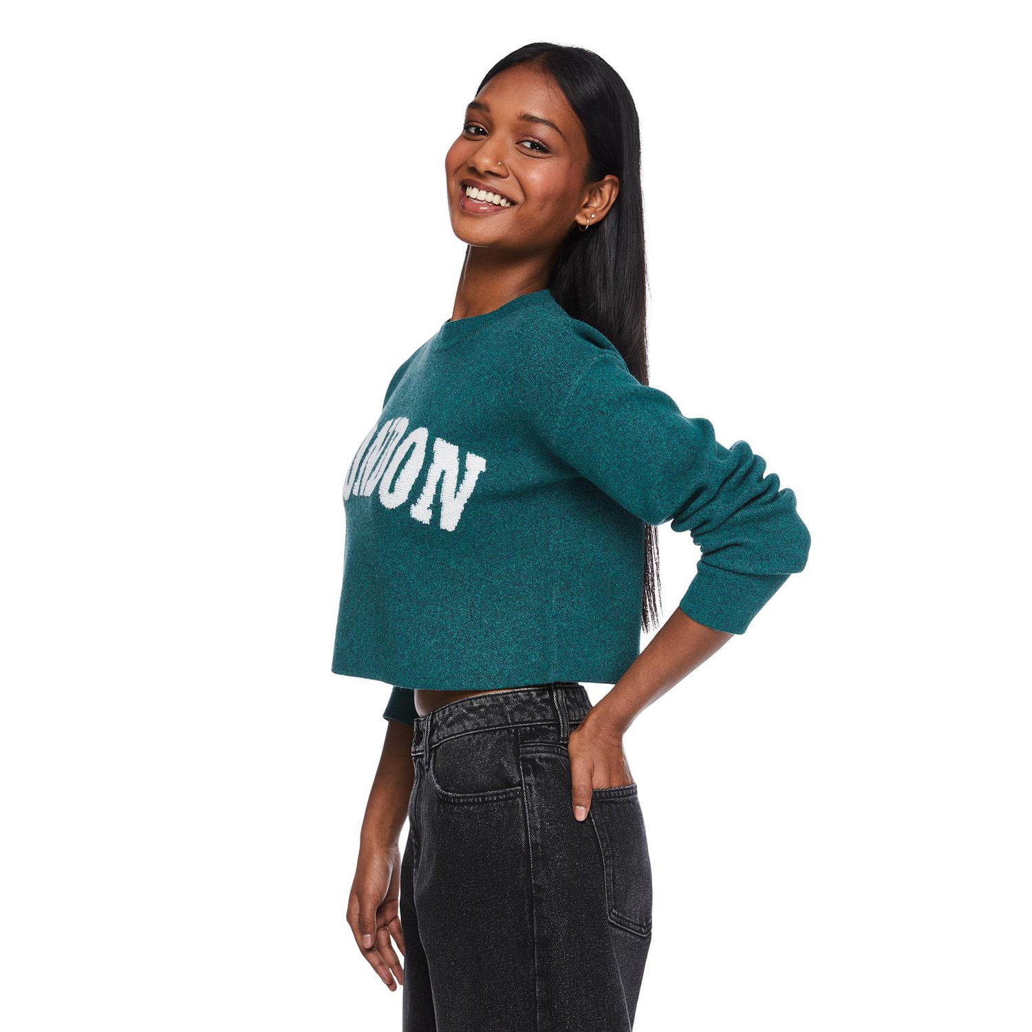 Chandail écourté No Boundaries pour femmes Tailles TP–TTG