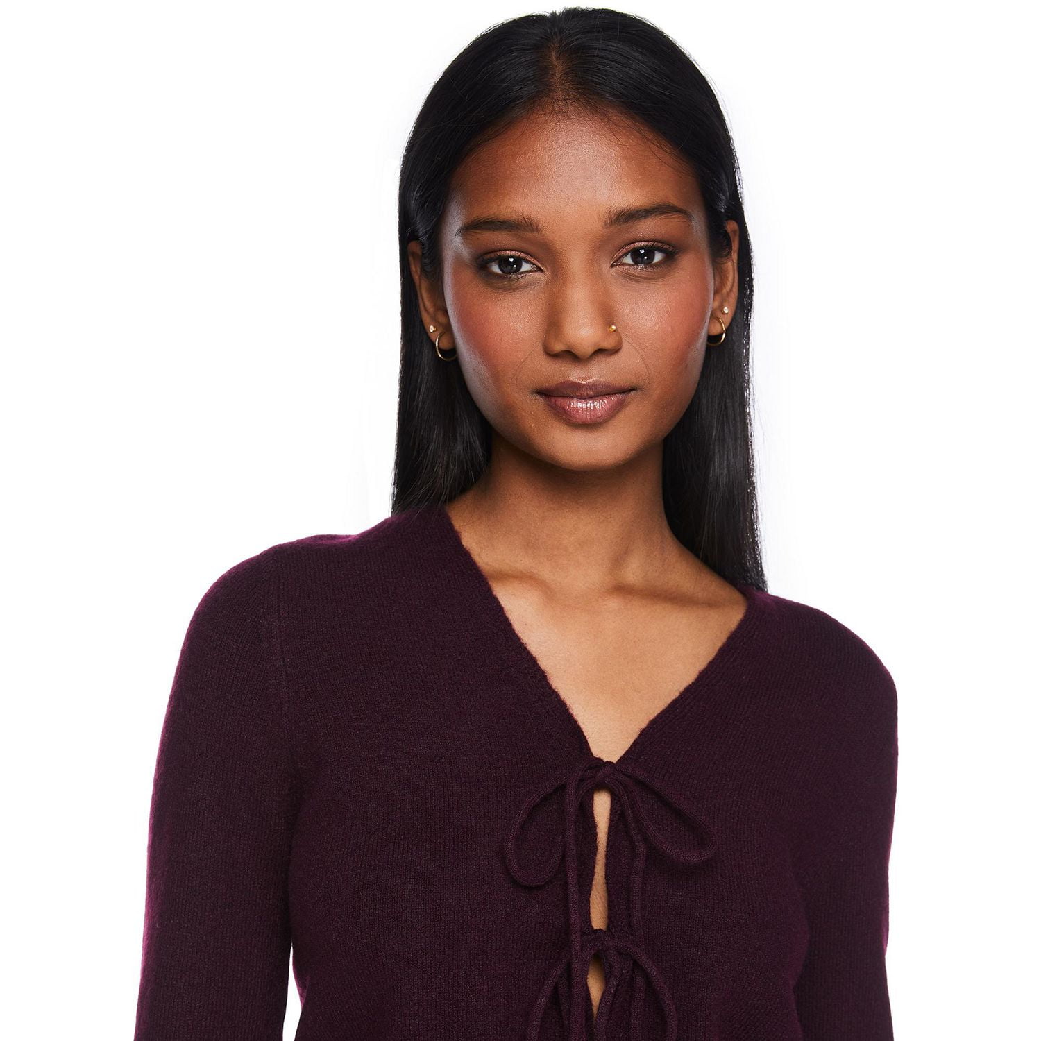 No Boundaries Women's Tie Front Cardigan, Sizes XS-XXL