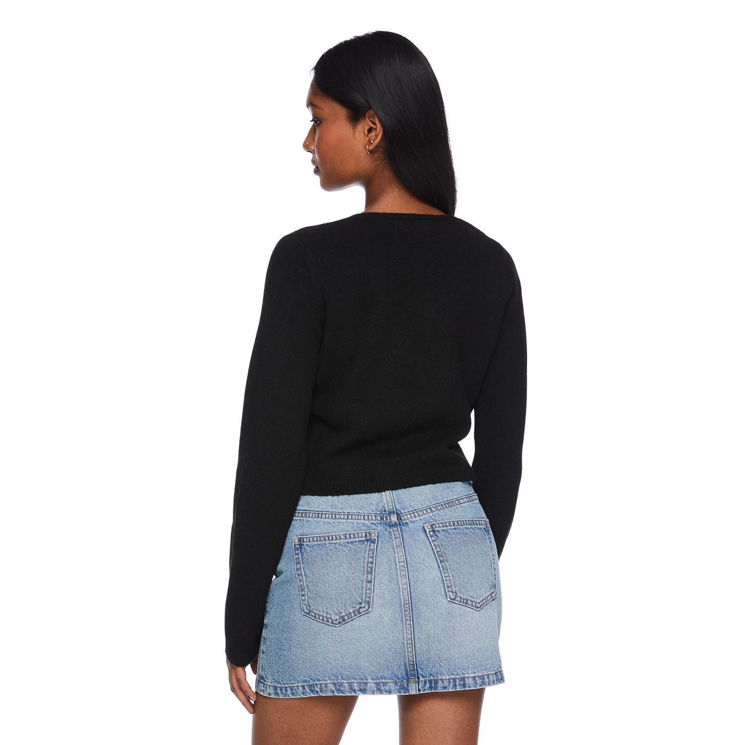 No Boundaries Women's Tie Front Cardigan, Sizes XS-XXL