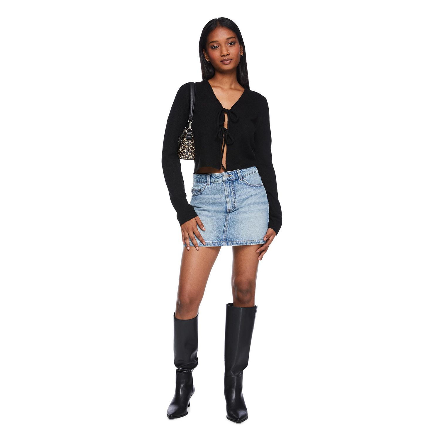 No Boundaries Women's Tie Front Cardigan, Sizes XS-XXL