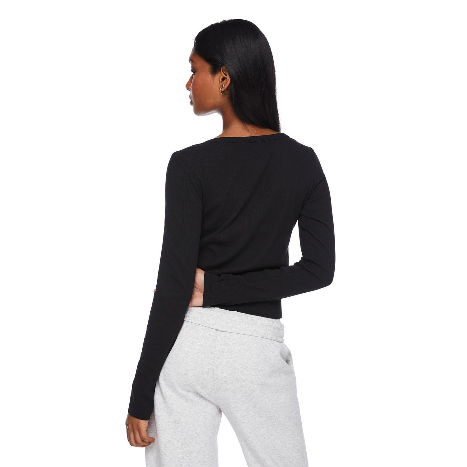 No Boundaries Women's Henley Sleep Tee