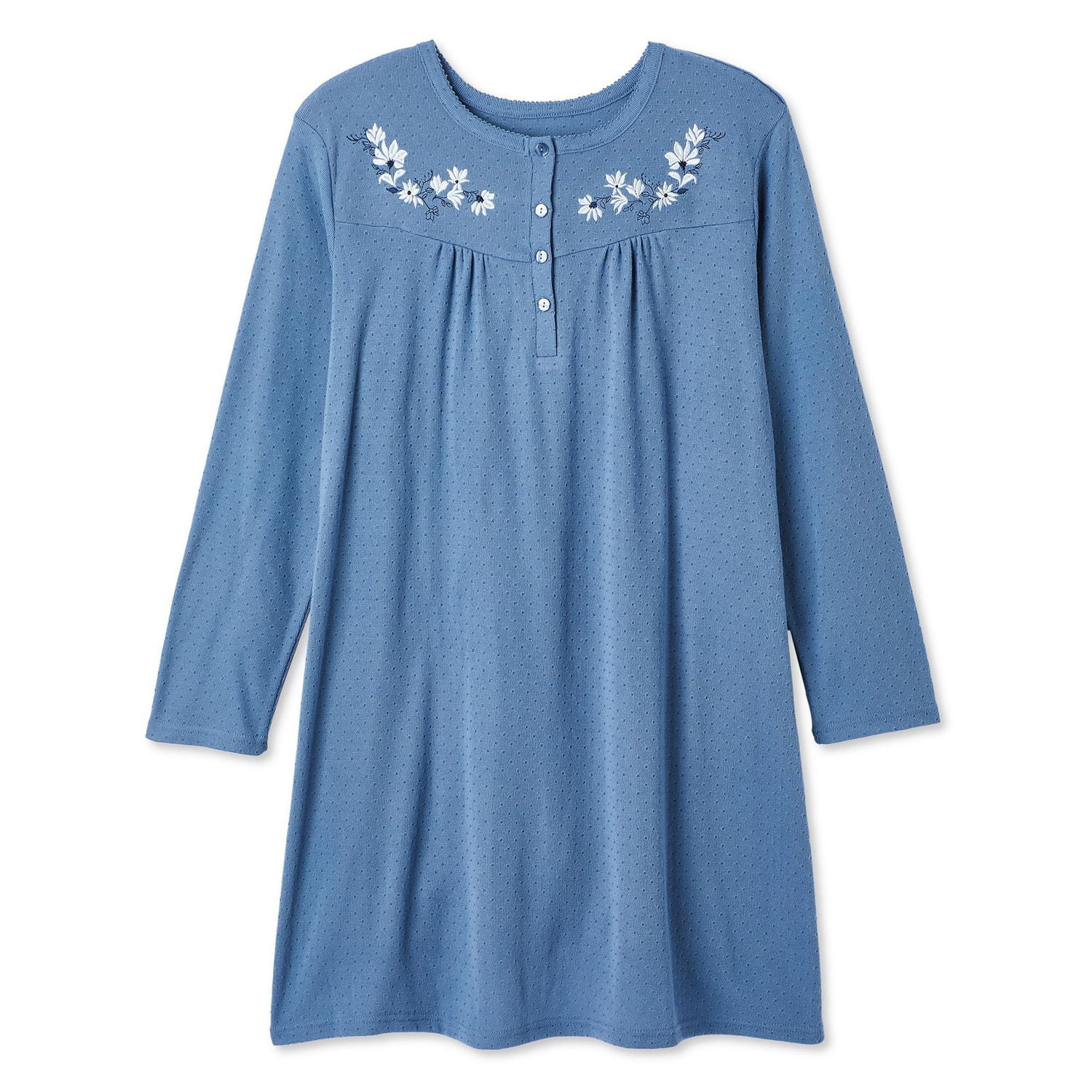 Iyla Women's Plus Henley Nightgown