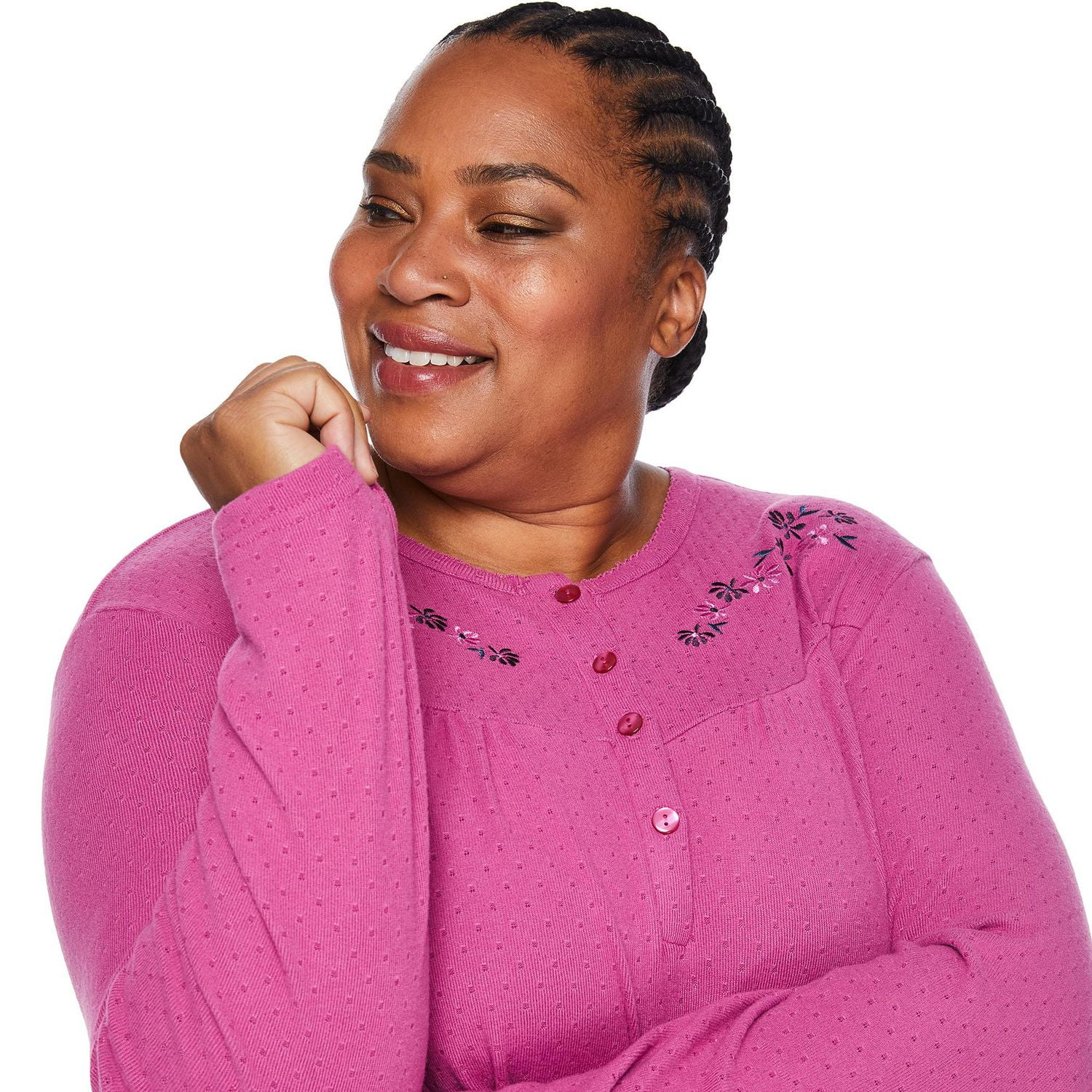 Iyla Women's Plus Henley Nightgown