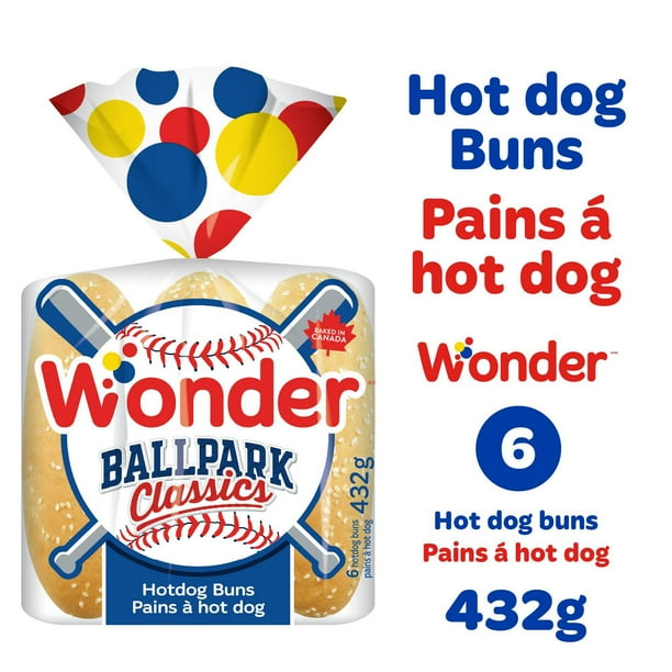 Wonder Ball Park Classic Hot Dog Buns, 6ct, 432g Walmart.ca