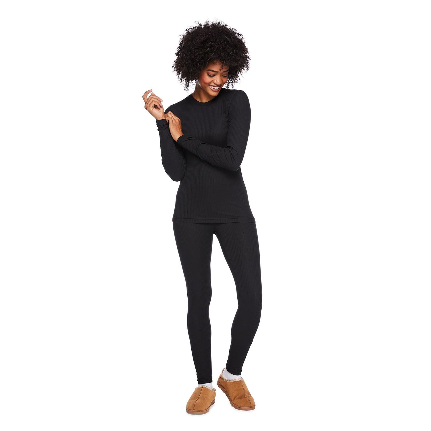 Haut thermique à encolure ras du cou Athletic Works pour femmes