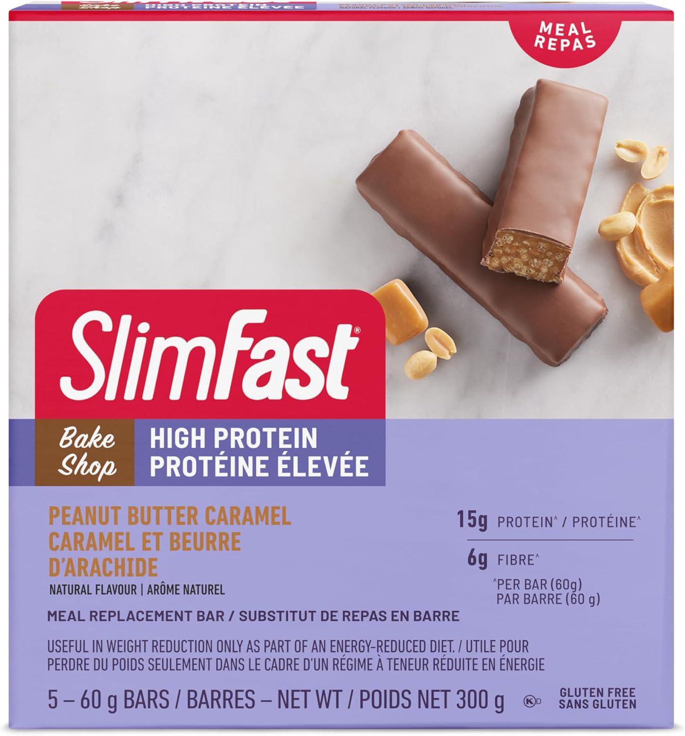 SlimFast Bakeshop Meal Replacement Bars Peanut Butter Caramel