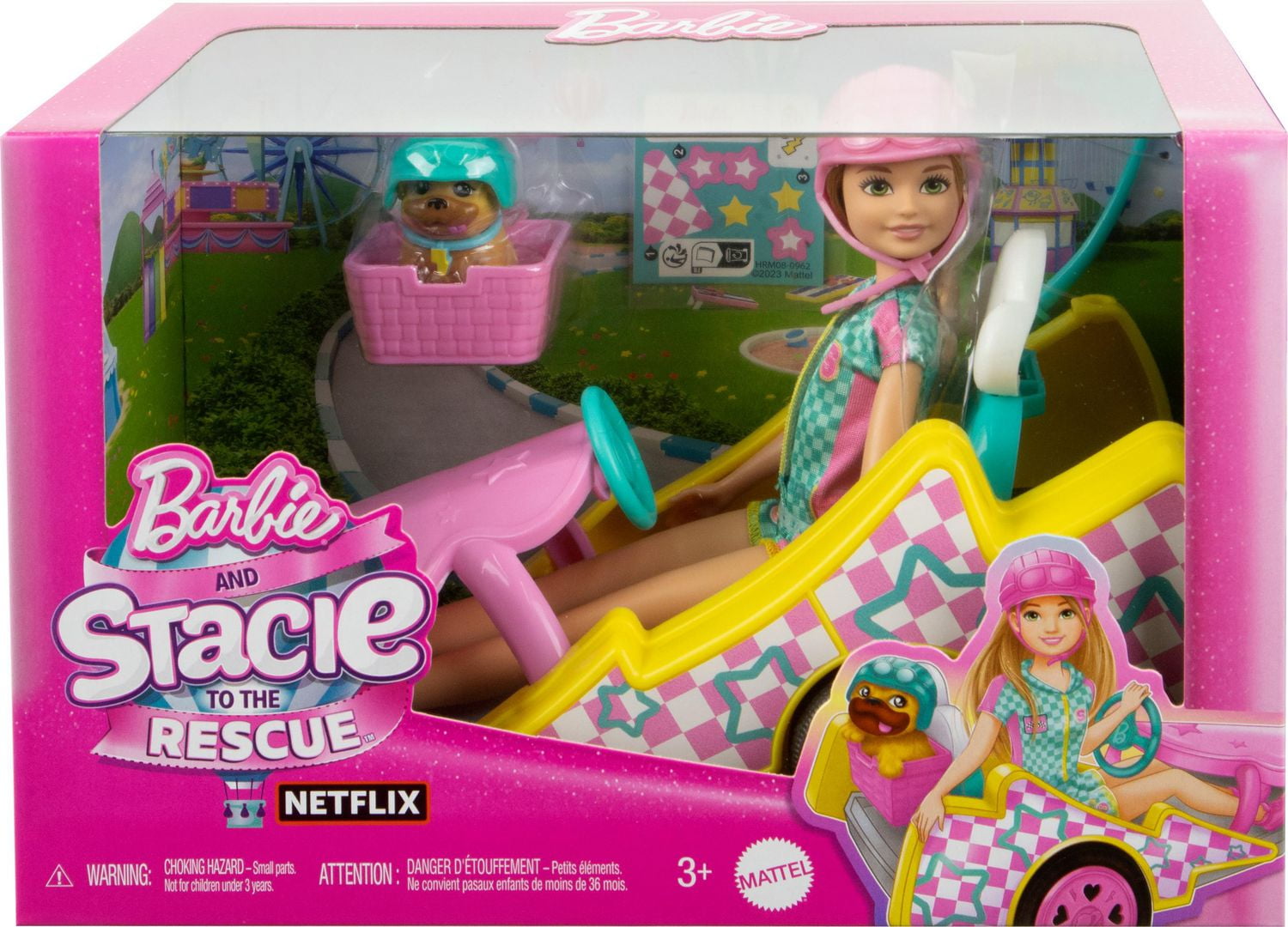 Barbie Stacie Racer Doll with Go Kart Toy Car Dog Accessories Sticker Sheet Ages 3 Walmart